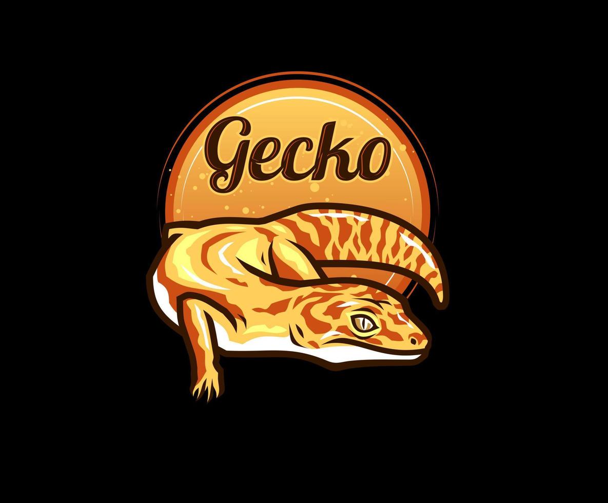 mascotas gecko, mascotas deportivas, colección colorida, ilustración vectorial vector