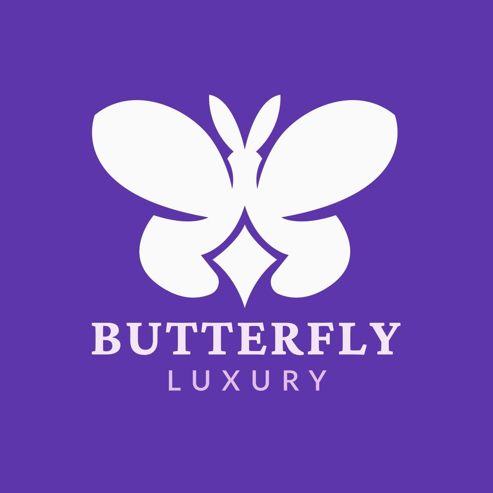 Minimalist Butterfly Logo Template Icon vector