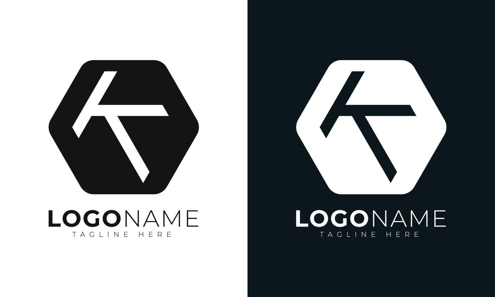 Initial letter k logo vector design template. With Hexagonal shape. Polygonal style.