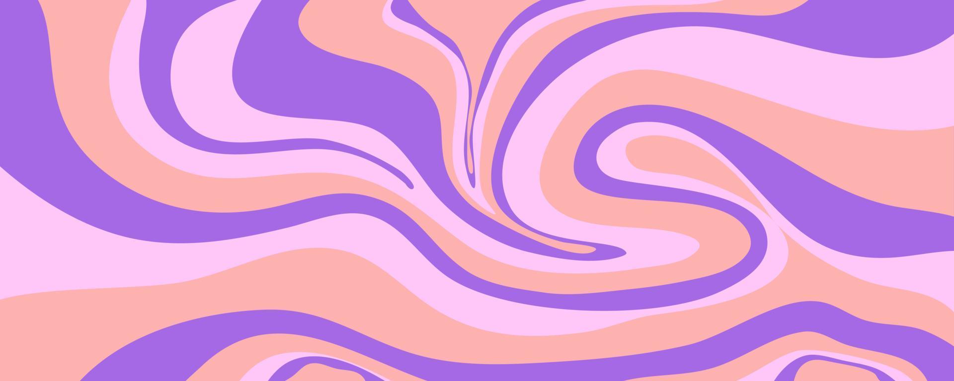 Wave y2k background for retro design. Liquid groovy marble pink background. Purple y2k pattern in modern style pink. Psychedelic retro wave wallpaper vector