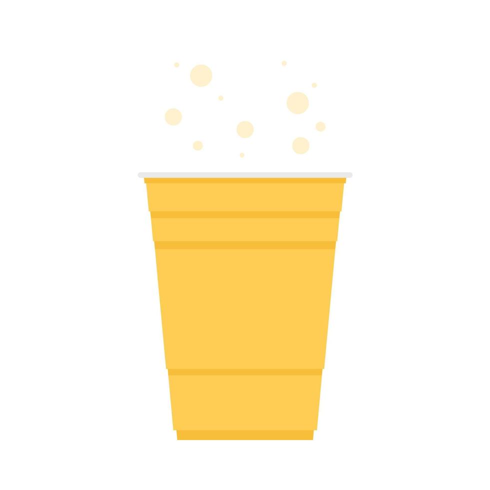vector de taza de cerveza. taza de cerveza amarilla. símbolo. fondo de pantalla. espacio libre para texto.