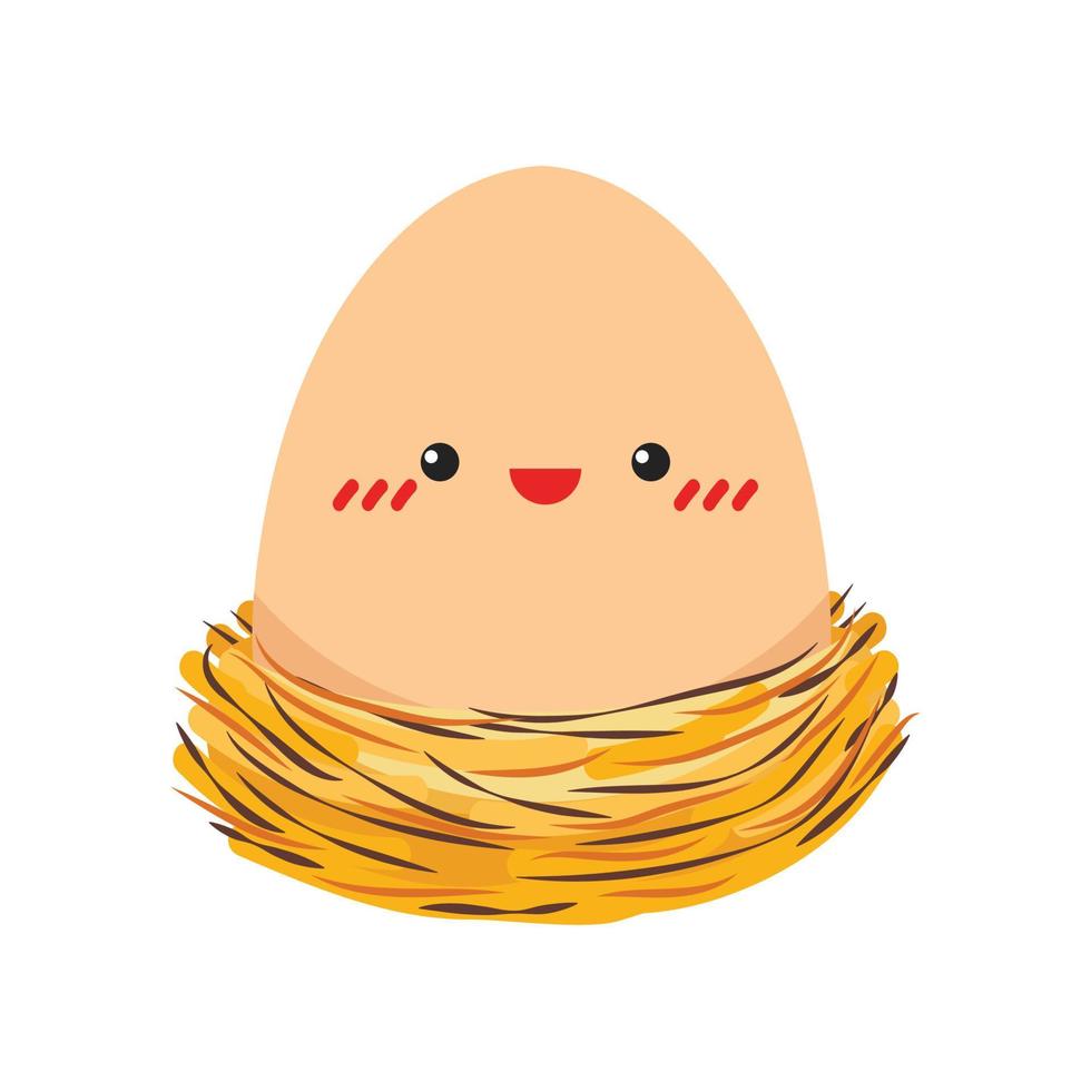 Egg character design. egg vector on white background.