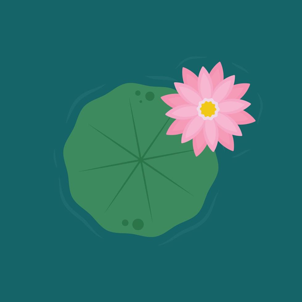 Lily pad and Lotus vector. wallpaper. free space for text. background. poster. lotus flower. vector