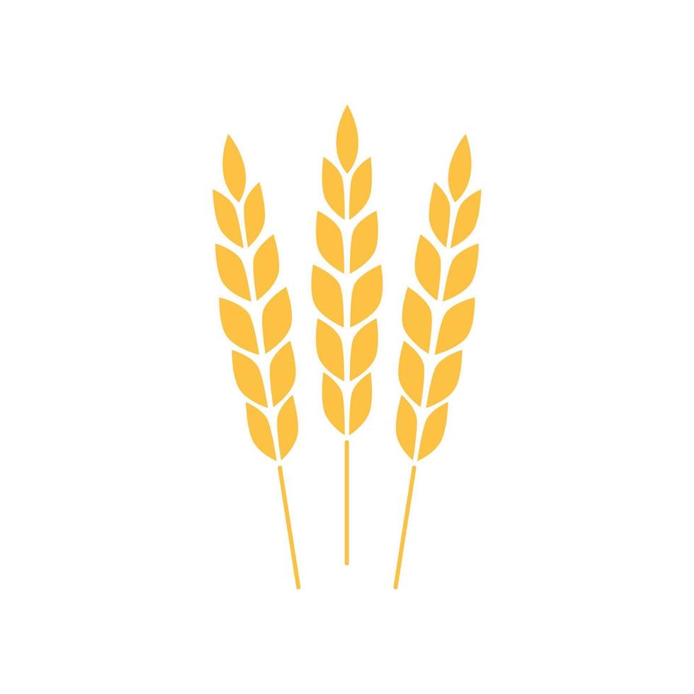 Rice symbol. Wheat symbol vector. wallpaper. logo design. vector