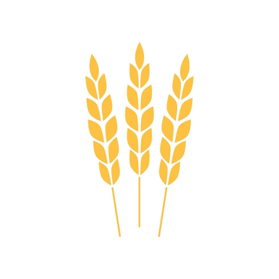 Rice symbol. Wheat symbol vector. wallpaper. logo design. vector