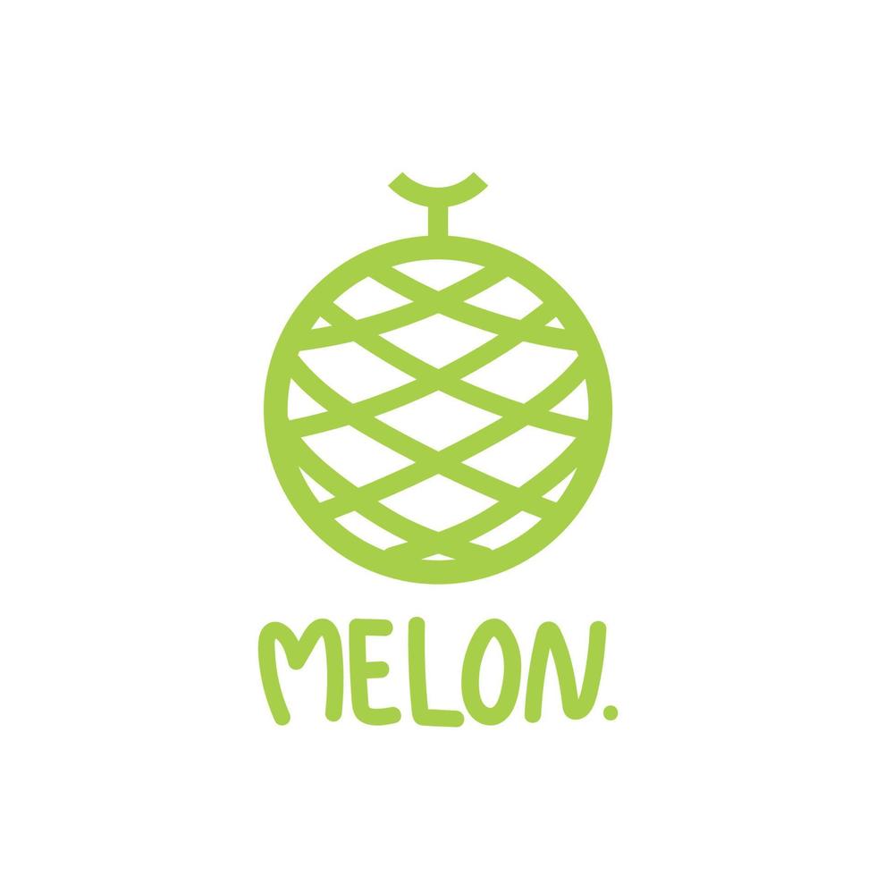 Melon vector. melon on white background. wallpaper. logo design. vector