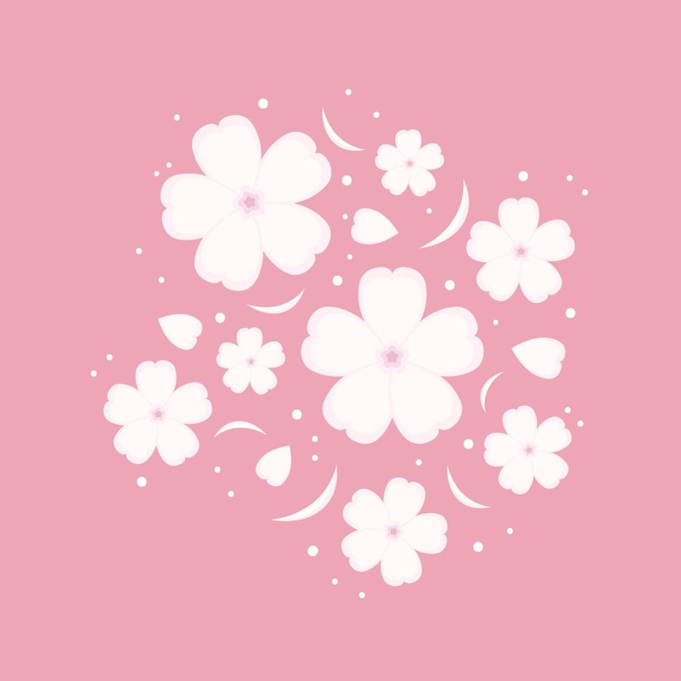 patrón de flor de sakura. fondo de pantalla. antecedentes. espacio libre para texto. copie el espacio vacío. vector