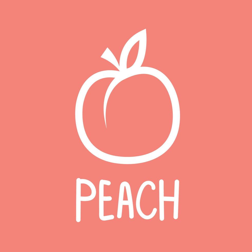 Peach symbol vector. Peach logo design. wallpaper. 14275628 Vector Art