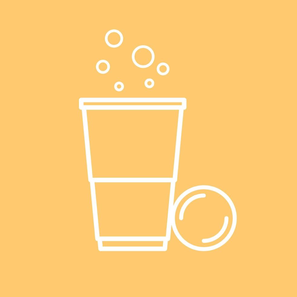 Red party cup isolated on red background, vector illustration. Red beer cup vector. Beer pong.