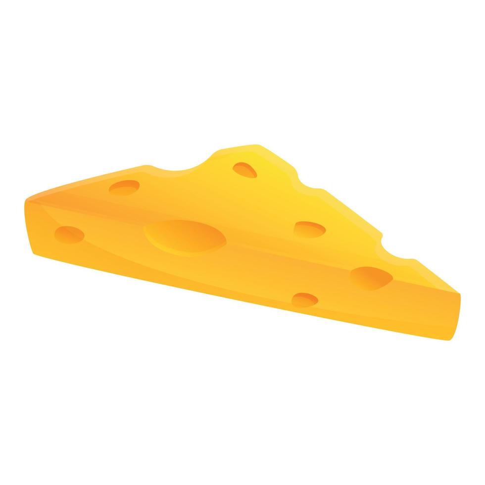 icono de queso de cocina, estilo de dibujos animados vector