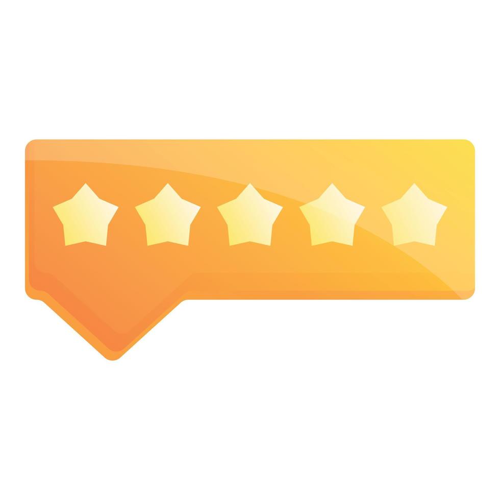 Reputation review icon, cartoon style vector