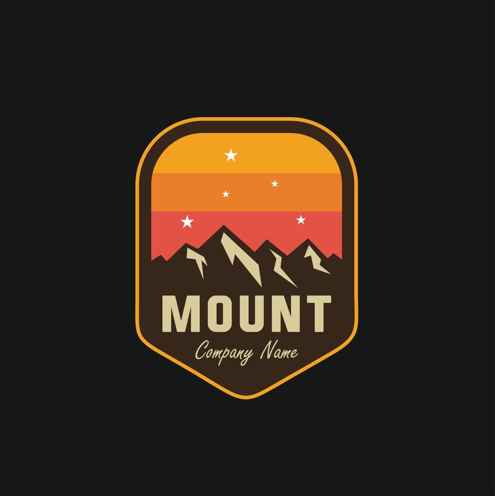 Vintage Outdoor Camping and Mountain Logo Badge vector