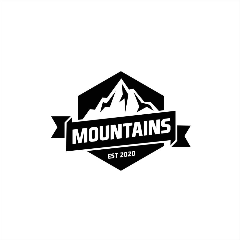 adventure outdoor concept badges, summer camping emblem, mountain travel logo vector