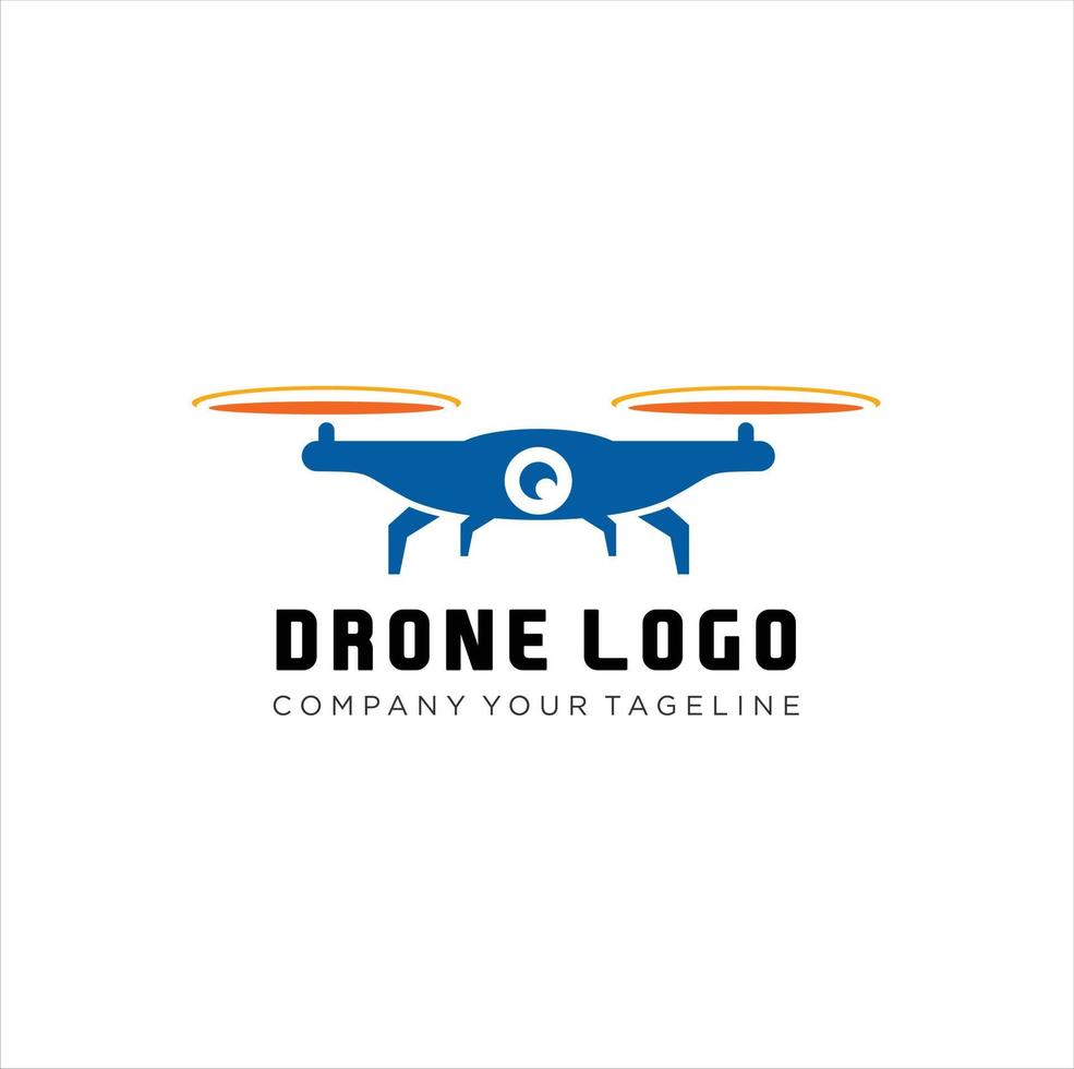 ilustración gráfica vector futuro de la tecnología de drones plantilla de diseño de logotipo