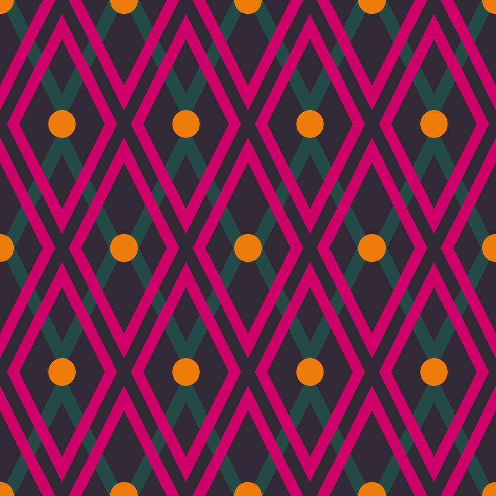 patrón geométrico étnico. diamante rombo punto forma color étnico estilo sin costuras patrón de fondo. batik, patrón tradicional sarong para tela, elementos de decoración de interiores, tapicería, envoltura. vector