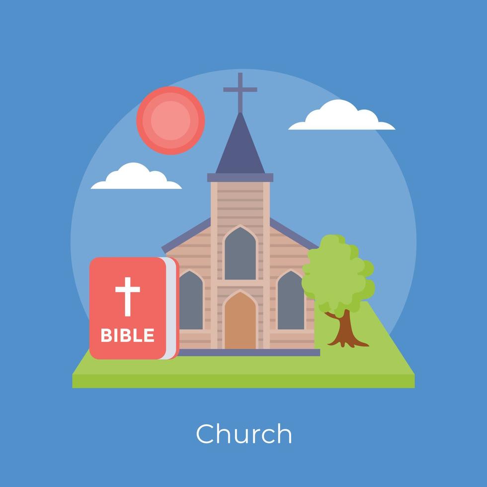 Trendy Church Concepts vector