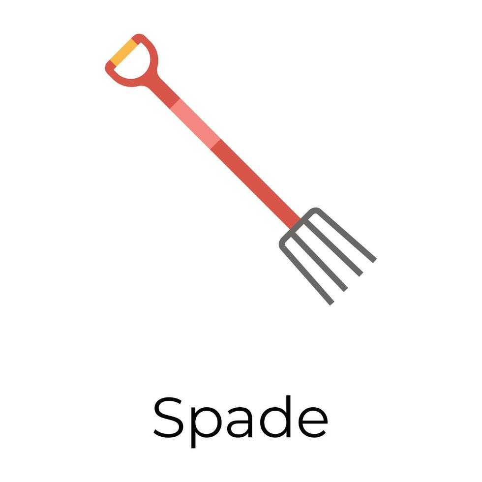 Trendy Digging Fork vector