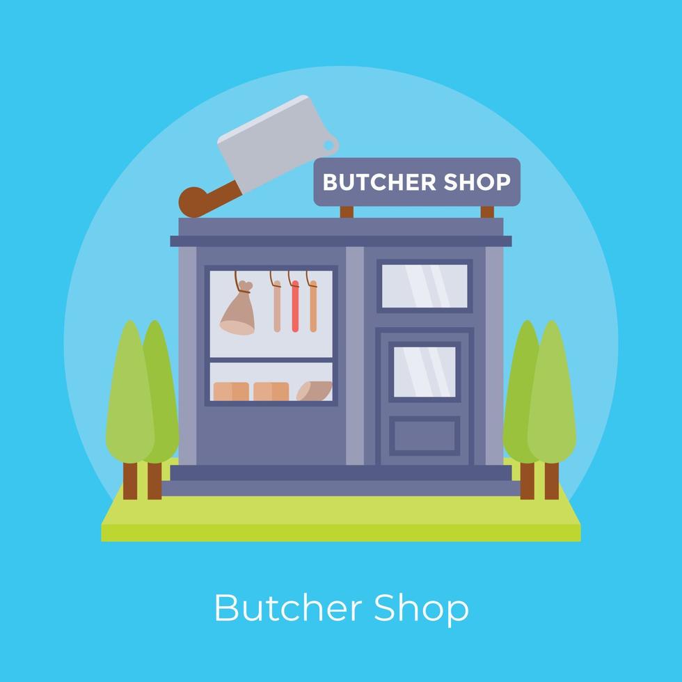 Trendy Butcher Shop vector