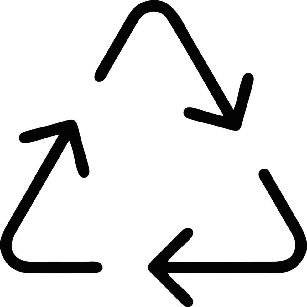 Trash icon. Recycle icon black silhouette. recycle symbol design vector