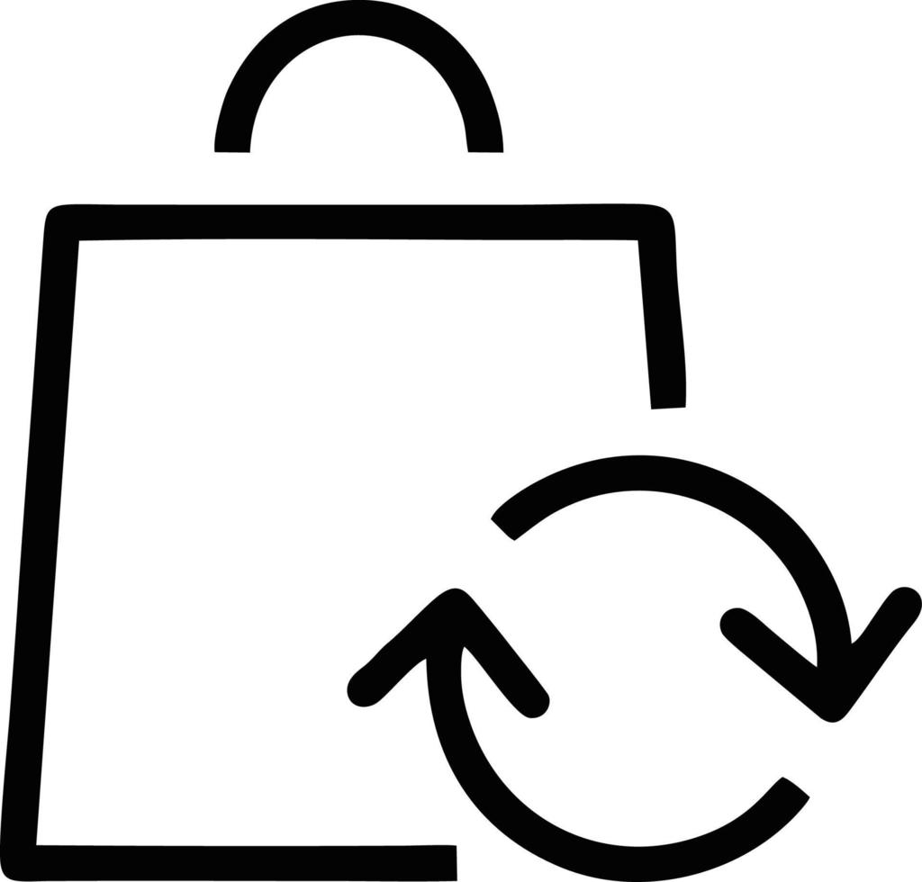 Trash icon. Recycle icon black silhouette. recycle symbol design vector