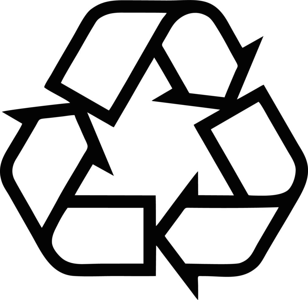 Trash icon. Recycle icon black silhouette. recycle symbol design vector