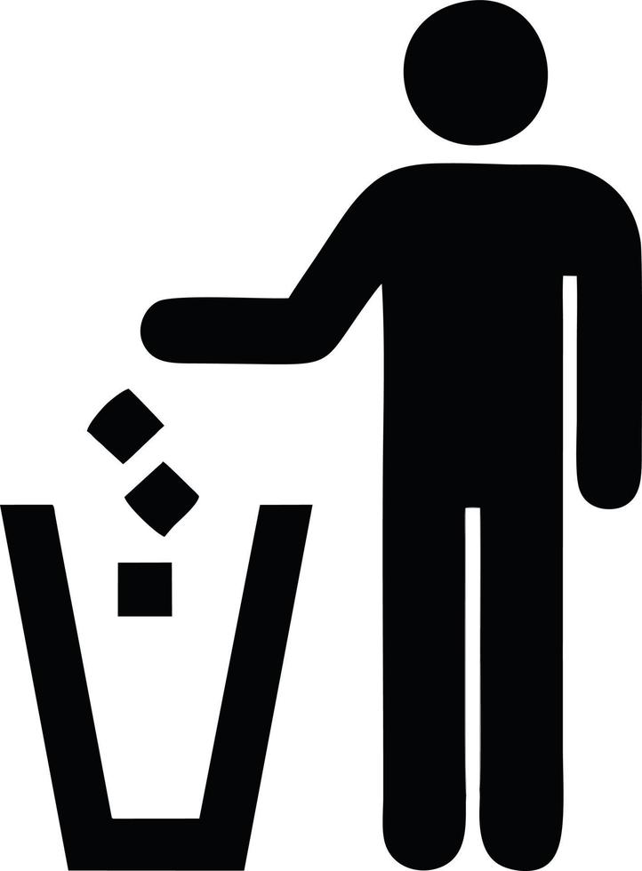 Trash icon. Recycle icon black silhouette. recycle symbol design on Vector illustration