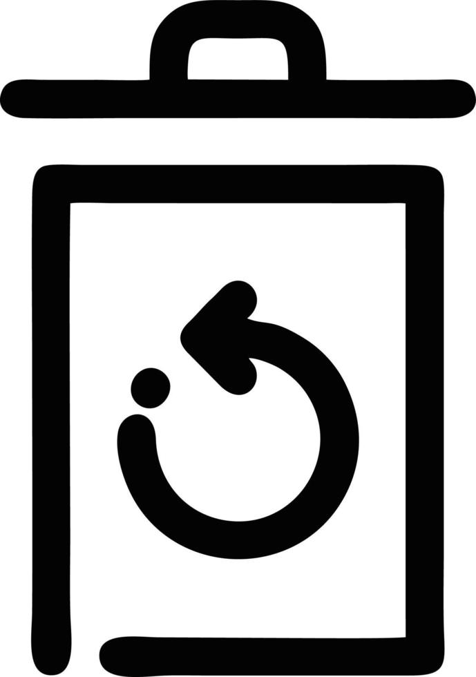 Trash icon. Recycle icon black silhouette. recycle symbol design on Vector illustration