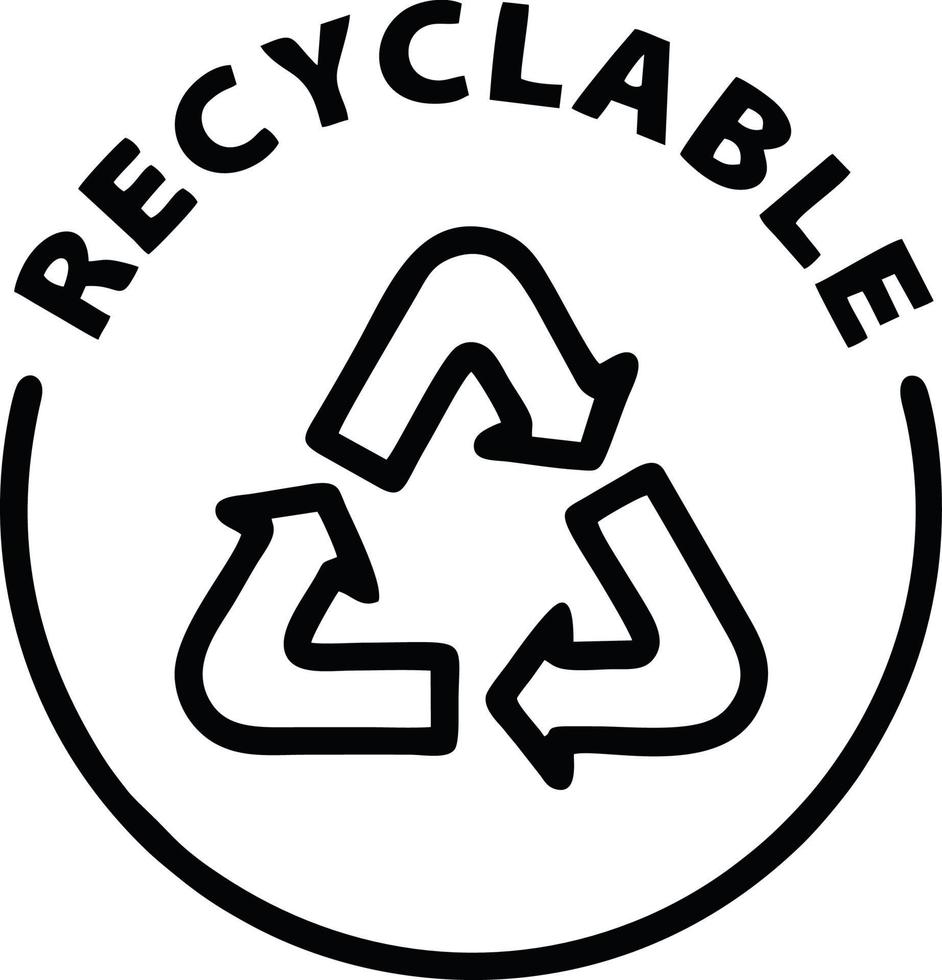 Trash icon. Recycle icon black silhouette. recycle symbol design on Vector illustration