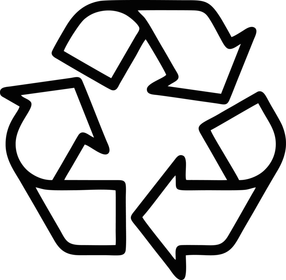 Trash icon. Recycle icon black silhouette. recycle symbol design vector