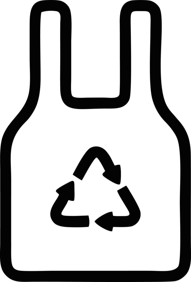 icono de papelera. icono de reciclaje silueta negra. diseño de símbolo de reciclaje en ilustración vectorial vector