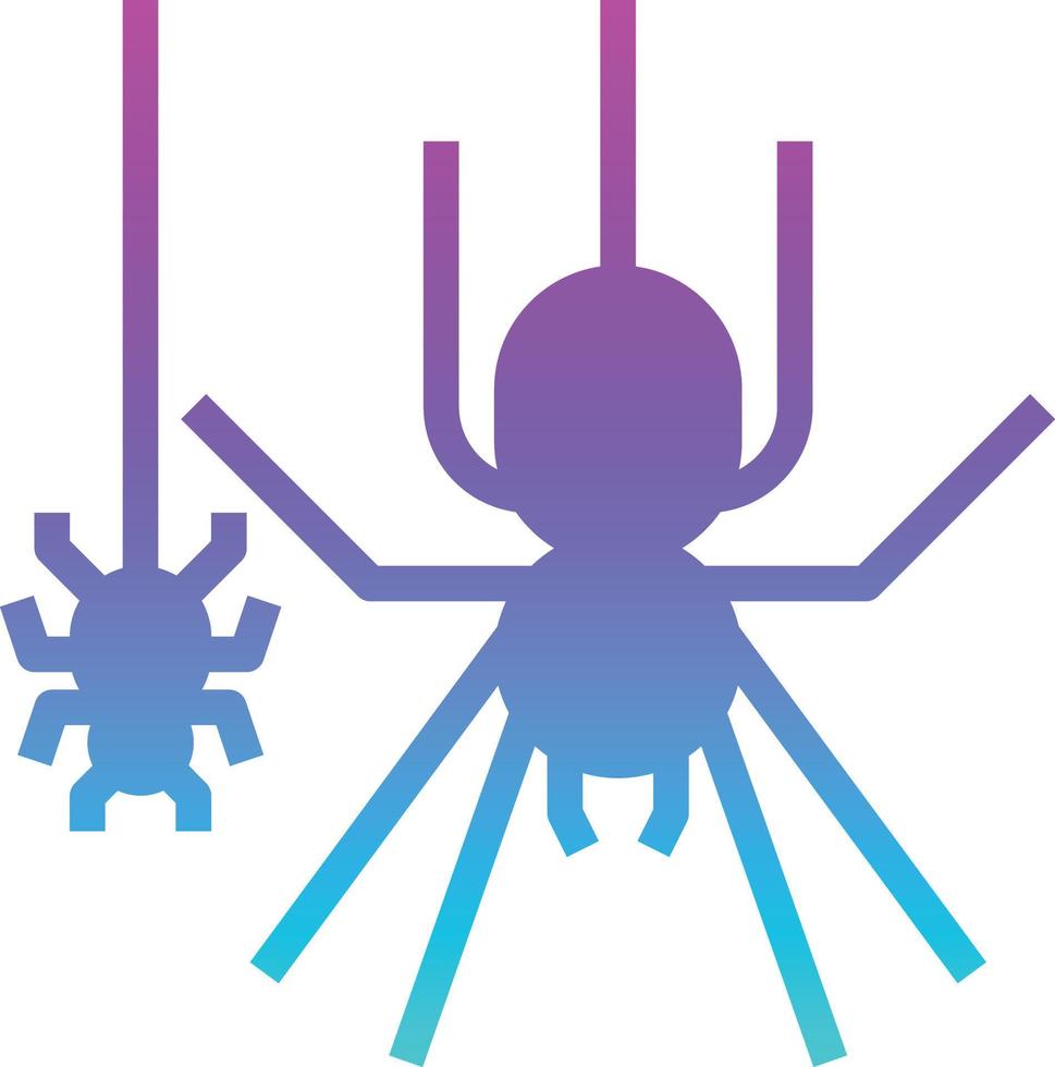 spider web animal haunted halloween - solid gradient icon vector