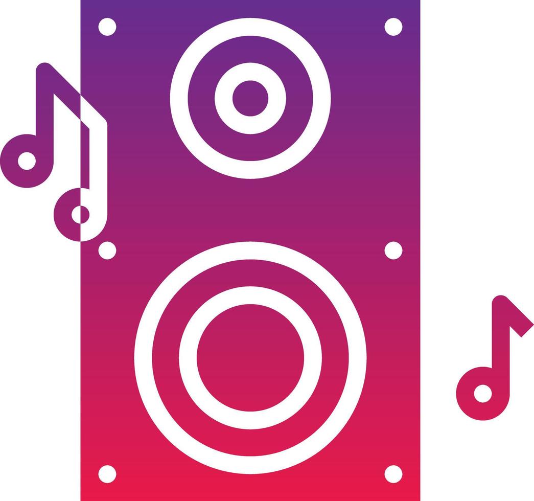 speaker music musical instrument - solid gradient icon vector