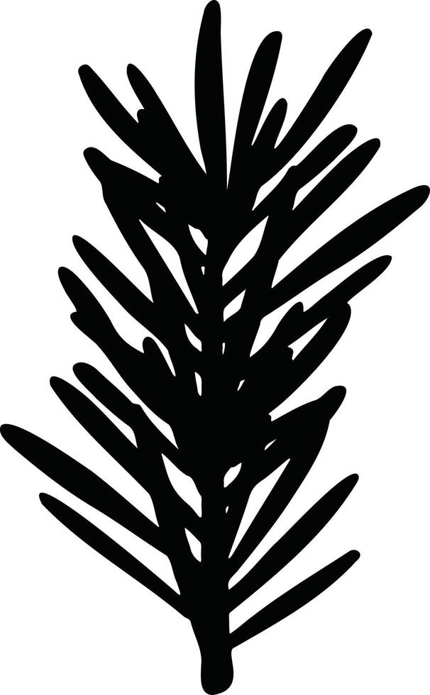 symbol new year or christmas tree branch vector