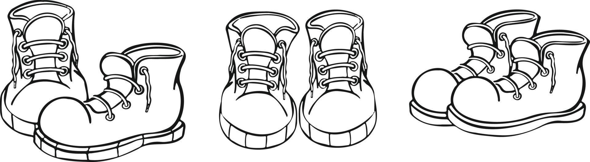 conjunto de zapatillas deportivas zapatillas deportivas en diferentes ángulos caminando vector