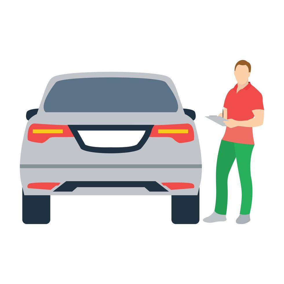 Trendy Car Owner vector