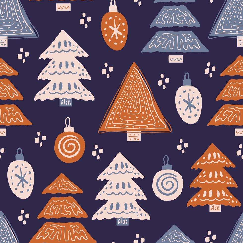 Modern Scandinavian Christmas seamless pattern vector