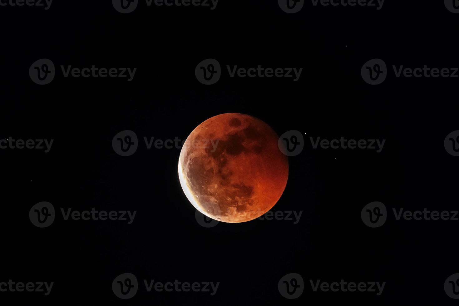 The Lunar Eclipse. Photographed blood moon photo