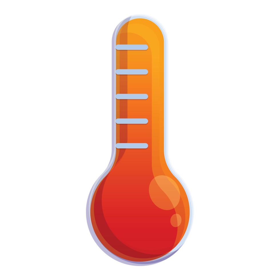 Global warm high temperature icon, cartoon style vector
