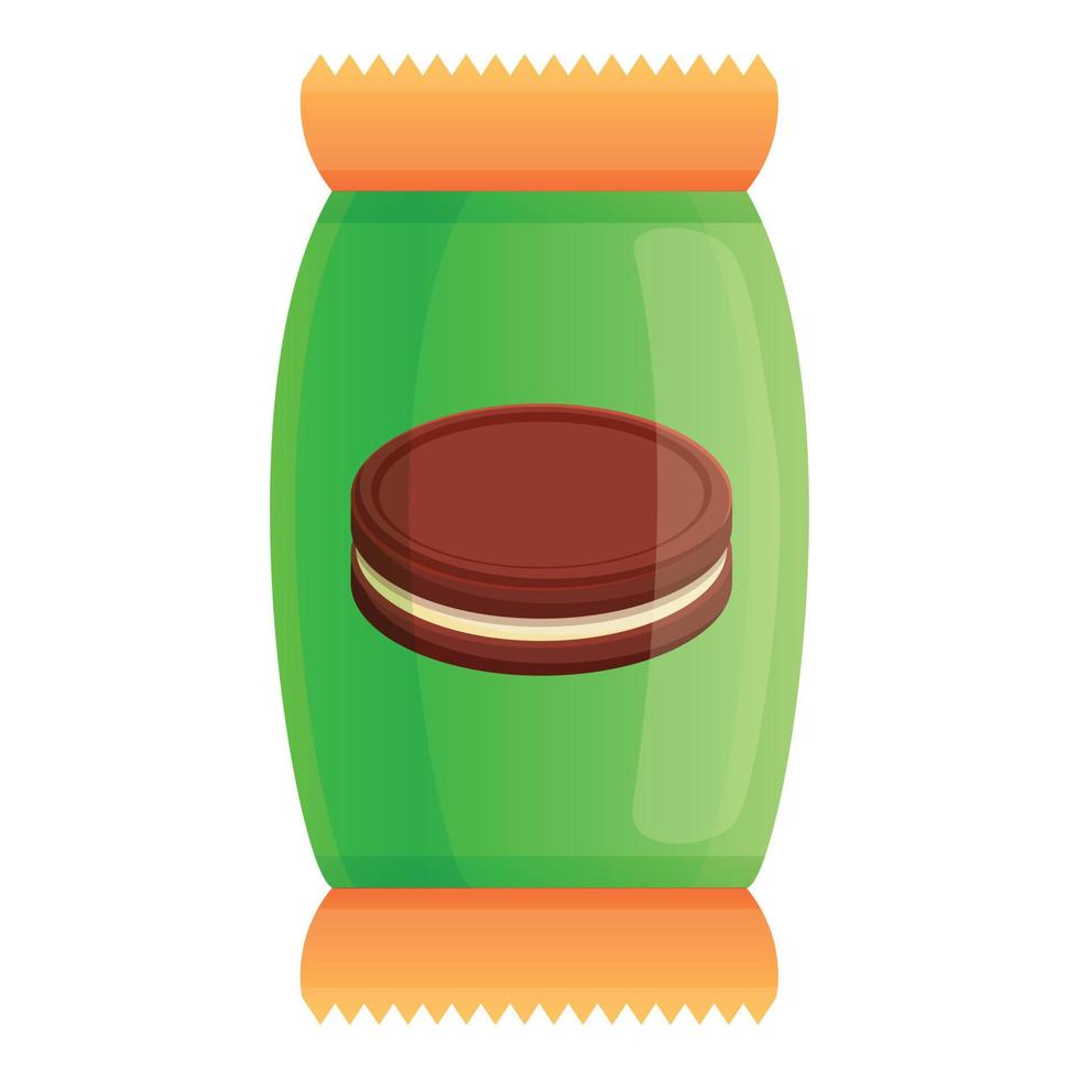 Biscuit bar icon, cartoon style vector