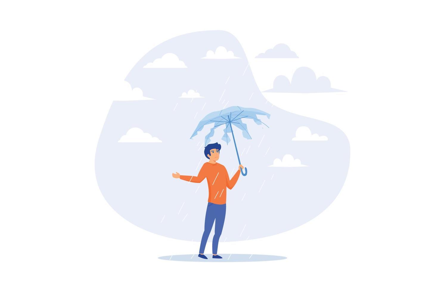 Useless or meaningless effort, disappointment, mistake or difficulty, trouble or struggle, mistake or bad decision concept, flat vector modern illustration