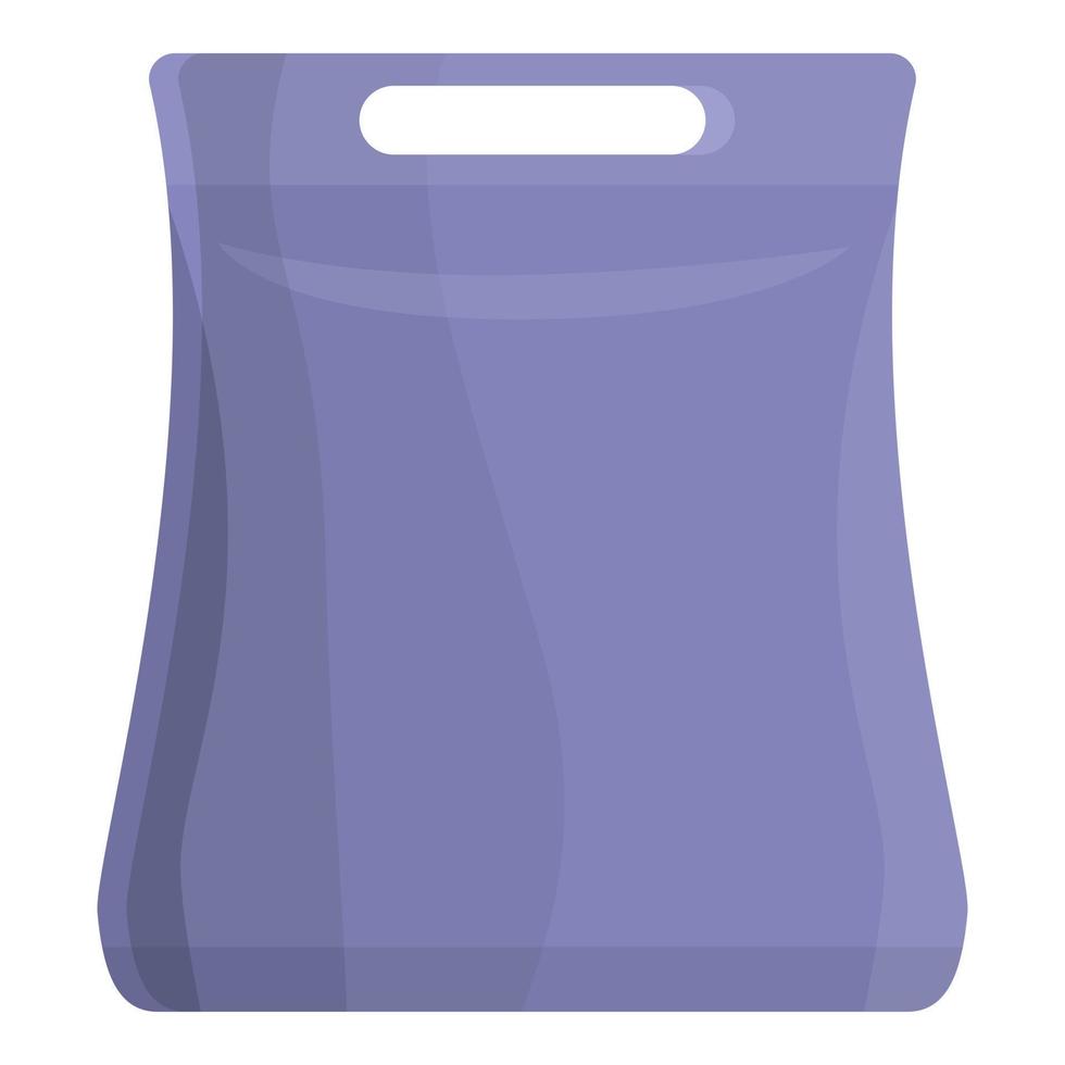 Milk protein bag icon, cartoon style vector