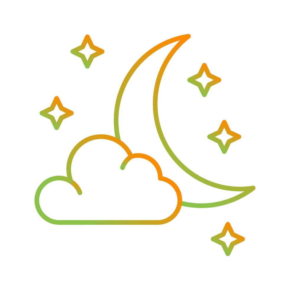 Starry Night Vector Icon