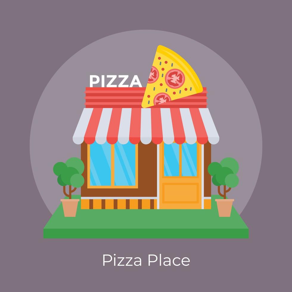 pizzería de moda vector