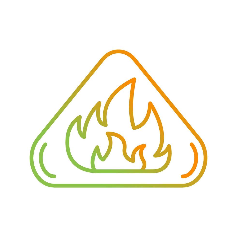 icono de vector de peligro de incendio