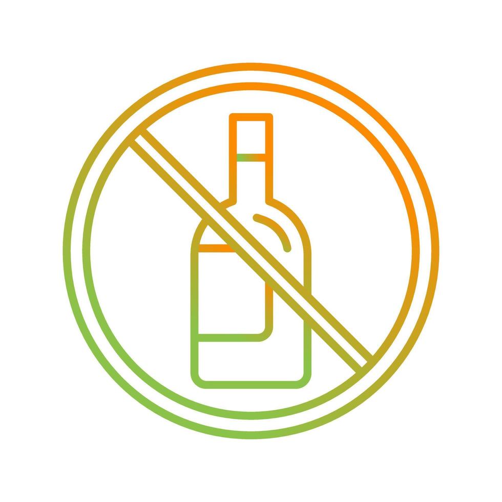 No Alcohol Vector Icon