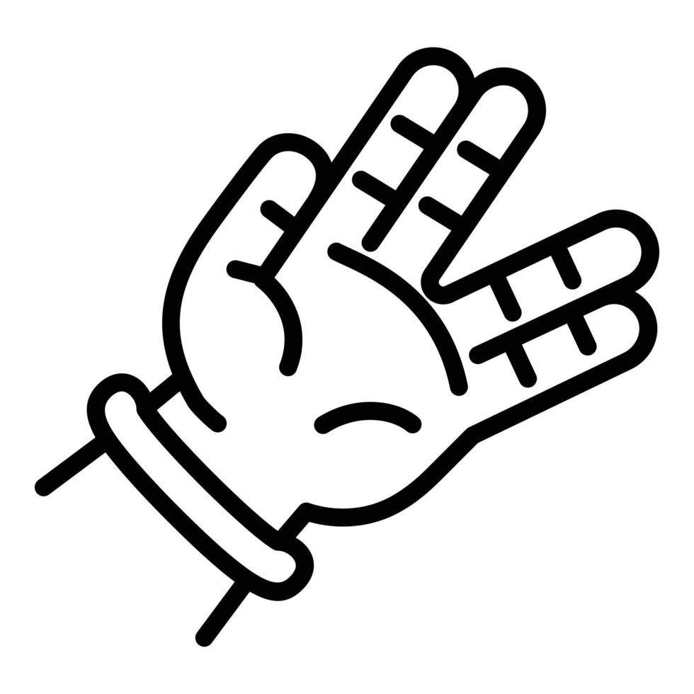 Hiphop hand sign icon, outline style vector