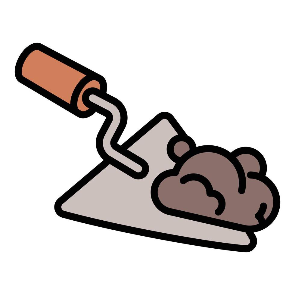 Masonry trowel icon, outline style vector