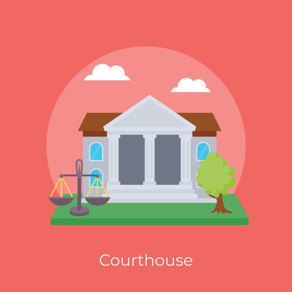 Trendy Courthouse Concepts vector