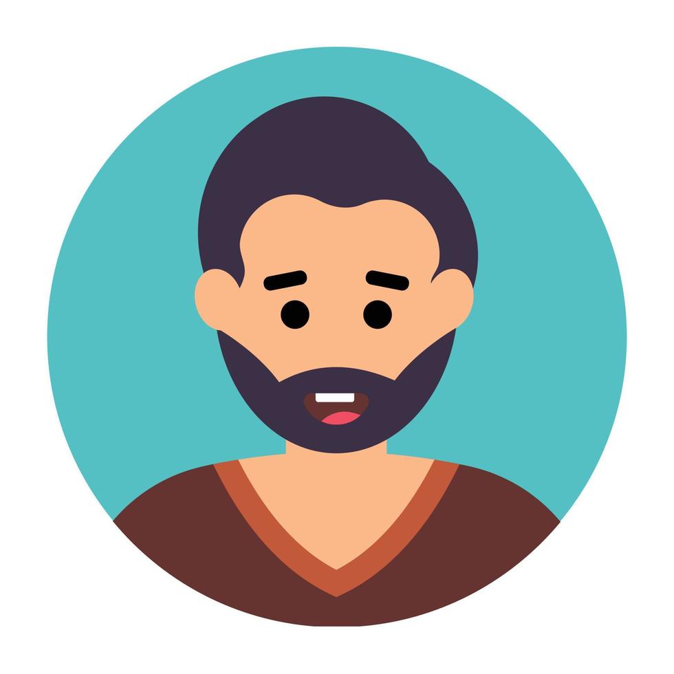 Trendy Bearded Man vector