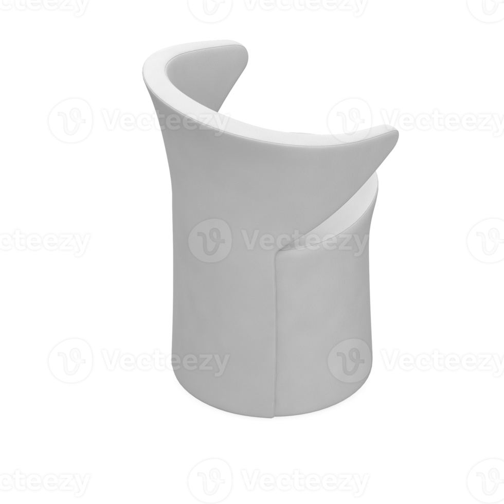 Isometric Chair 3D isolated rendering png